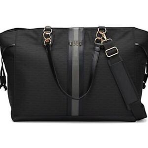 ELLE Eleganza 32L Monogram Weekender Tote Bag | Black travel bag weekender bag